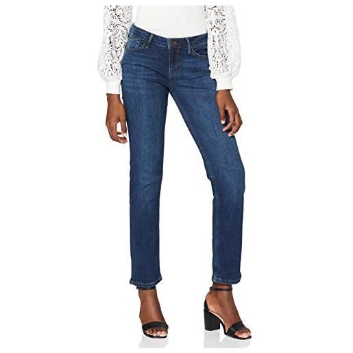 Cross Jeans rose jeans straight, blu (dark blue 057), w29/l34 (taglia produttore: 29/34) donna