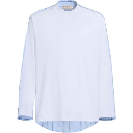 Marni t-shirt con inserti a contrasto - bianco