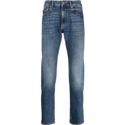 Versace Jeans Couture jeans slim con applicazione - blu