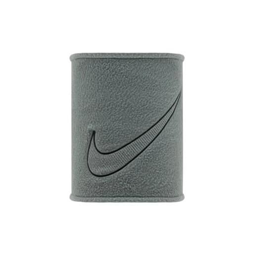 Nike fleece neckwarmer 2.0, scaldacollo in pile, 076 smoke grey/black, taglia unica