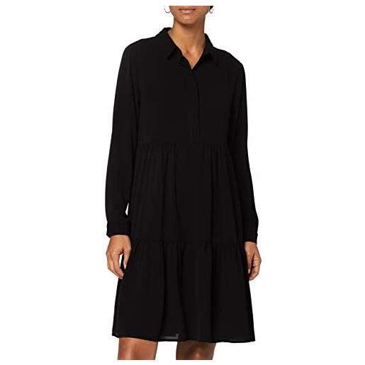 JDY jdypiper l/s shirt dress wvn noos, vestito casual donna, nero (schwarz), 40