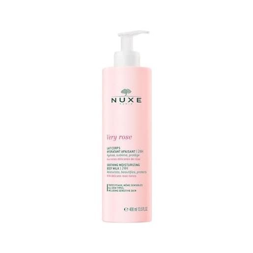 Nuxe very rose soothing soisturizing body milk 24h, 400 ml