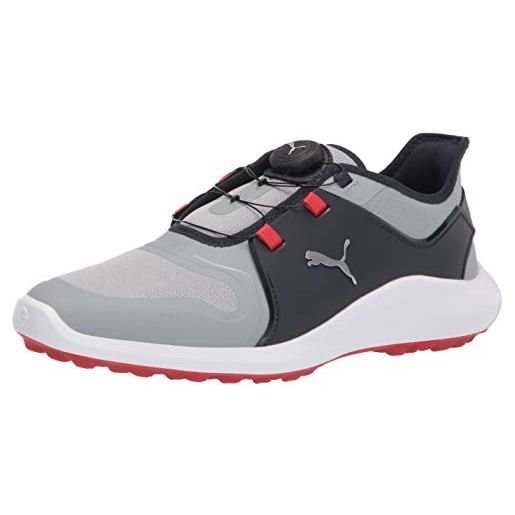 PUMA ignite fasten8 disc, scarpe da golf uomo, white silver high rise, 42 eu