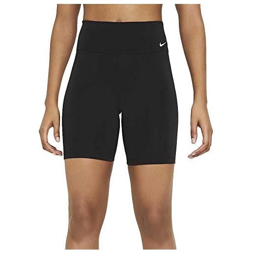 Nike dd0243-010 w one mr 7 short 2.0 pantaloncini sportivi donna black/(white) xs
