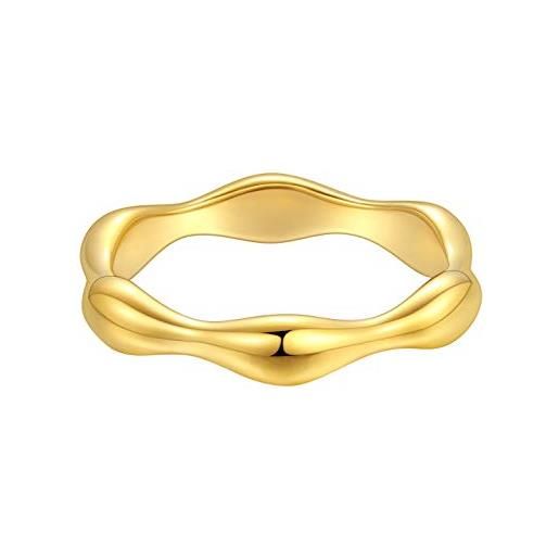 Happiness Boutique ladies ring wave in oro colore filigree wave ring oro placcato gioielli in acciaio inossidabile