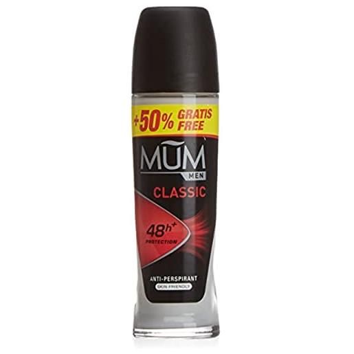 Mum - men classic - deodorante roll-on, 50 ml - confezione da 12, 1 mililitro, 12