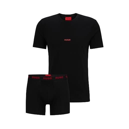 HUGO boss t-shirt &boxer brief set regalo intimo, black3, s uomo