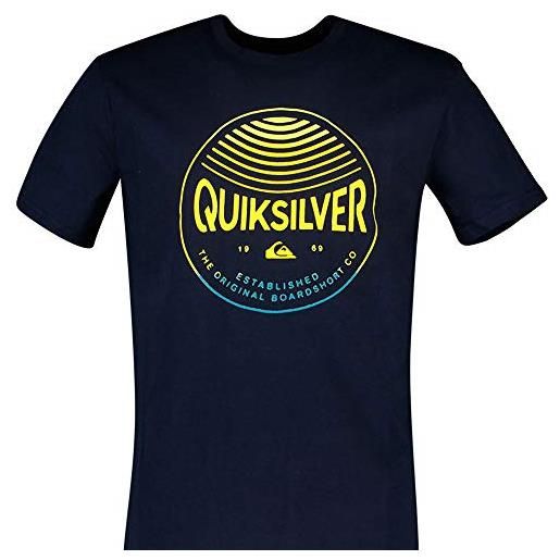 Quiksilver colors in stereo-maglietta da uomo, navy blazer, s