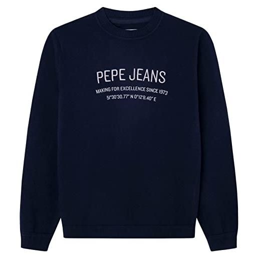 Pepe Jeans keops, maglione bambini e ragazzi, blu (dulwich), 12 anni