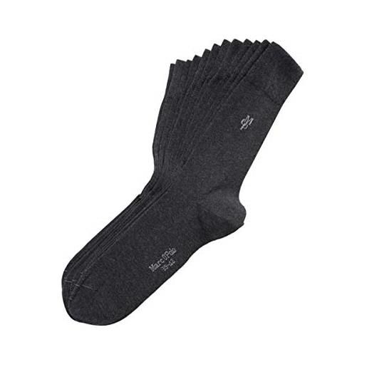 Marc O'Polo body & beach marc o´polo socks men-pack calze, grigio (grau 200), 47-50 (pacco da 6) uomo