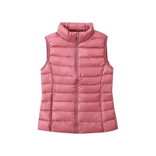 Peuignao gilet piumino donna leggero gilet imbottito donna invernale gilet trapuntato donna giubbotto smanicato donna giubbino giacca smanicato donna giacche piumini senza maniche ultralight donna blu 4xl