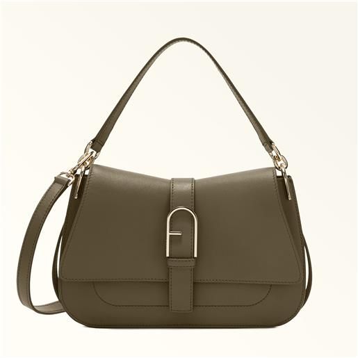 Furla flow borsa a mano sage verde pelle di vitello claris lux donna