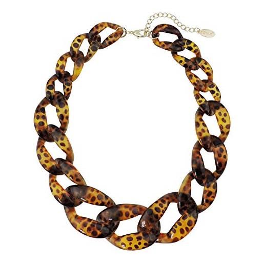 Bocar statement chunky moda acrilico perline girocollo rete catena collana per donne regali (nk-10510), plastica, non noto, 