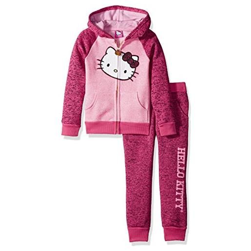 Hello Kitty girls' 2 piece hoodie and pant fleece active set