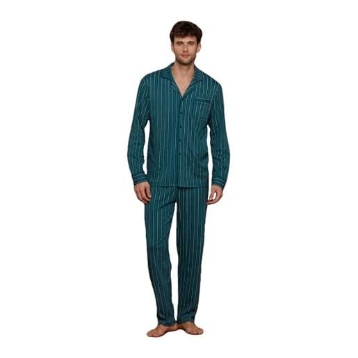 Noidinotte; more than pyjamas noidinotte - pigiama uomo caldo cotone chico - xl verde
