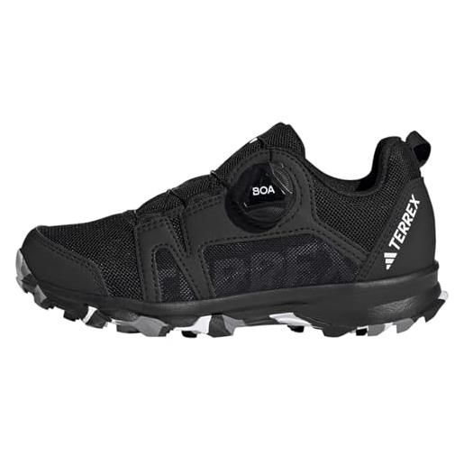 adidas terrex agravic boa trail running shoes, scarpe da corsa unisex - bambini e ragazzi, core black ftwr white grey three, 39 1/3 eu