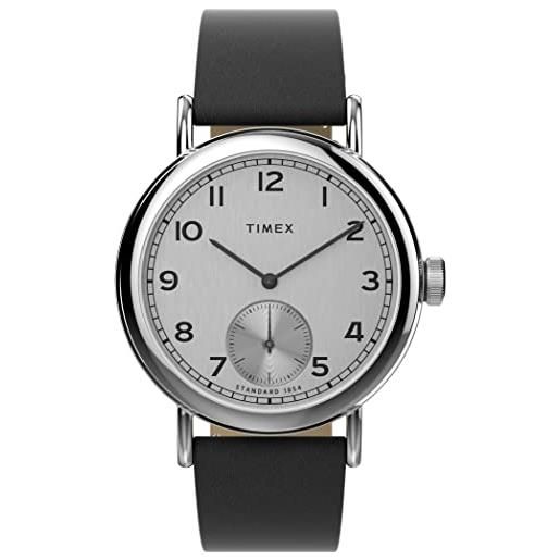 Timex orologio analogico al quarzo uomo con cinturino in pelle tw2v71400