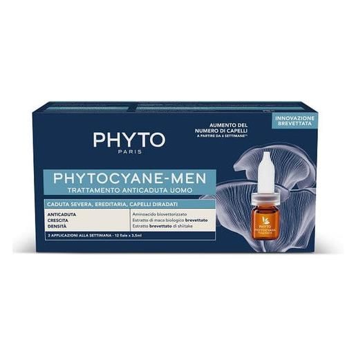 Phyto phytocyane fiale anti-caduta severa dei capelli uomo 12 x 3,5 ml