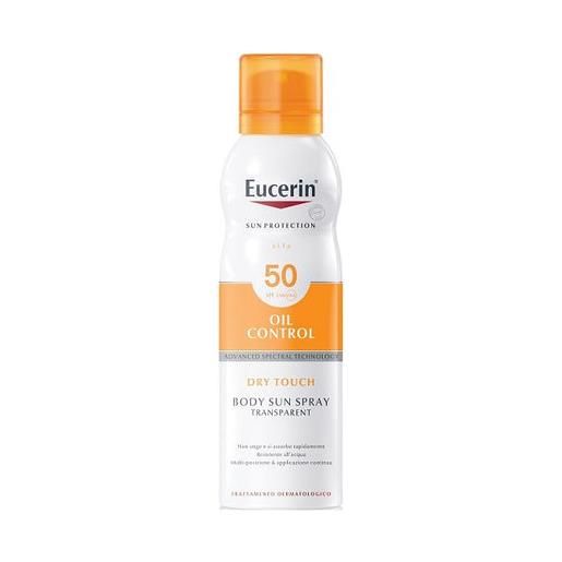 Eucerin sun protection oil control dry touch spf50 body sun spray trasparent 200 ml