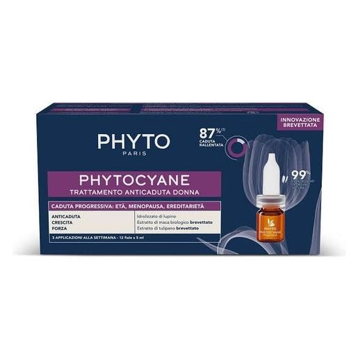 Phyto phytocyane fiale anti-caduta progressiva dei capelli donna 12 x 5 ml