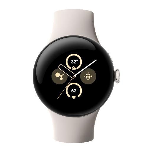 Google smartwatch Google pixel watch 2 amoled 41 mm digitale touch screen 4g argento wi-fi gps (satellitare) [ga05027-de]