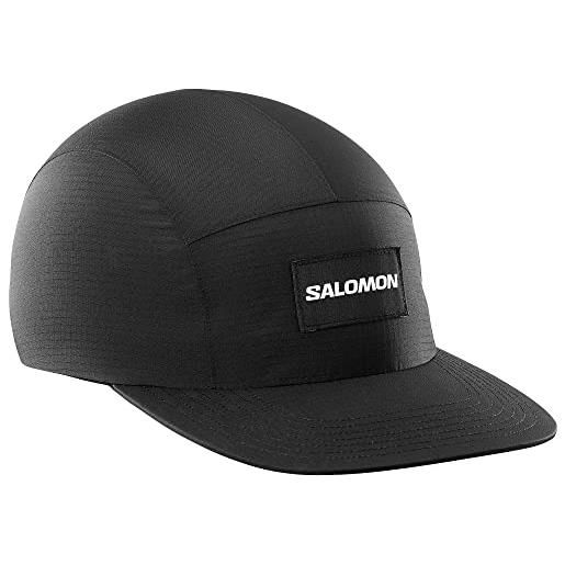 Salomon bonatti waterproof cappellino a cinque pannelli unisex, protezione impermeabile, comfort e leggerezza, stile moderno, black, taglia unica