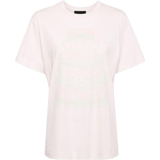 Simone Rocha t-shirt con stampa grafica - rosa