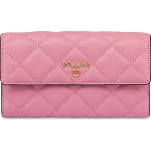 POLLINI portafoglio trapuntato wallet on chain - rosa