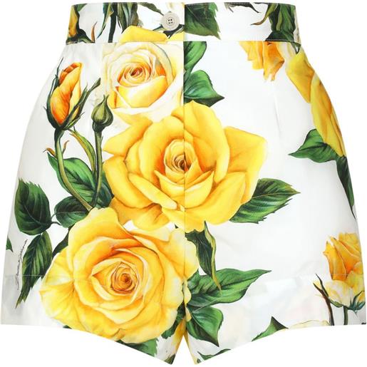 Dolce & Gabbana shorts yellow rose - bianco