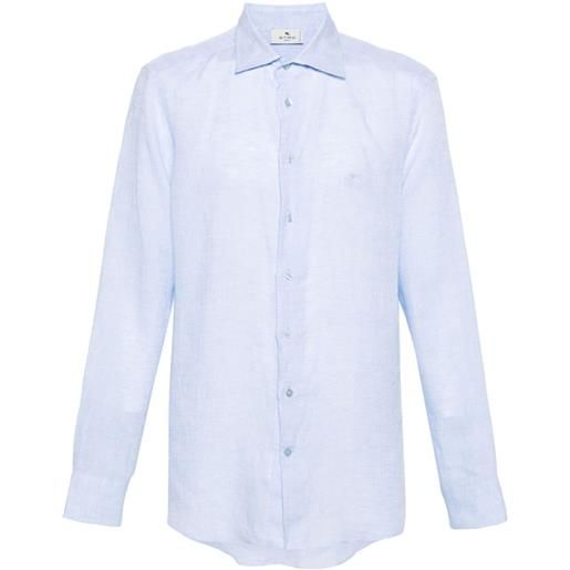 ETRO camicia con colletto ampio - blu