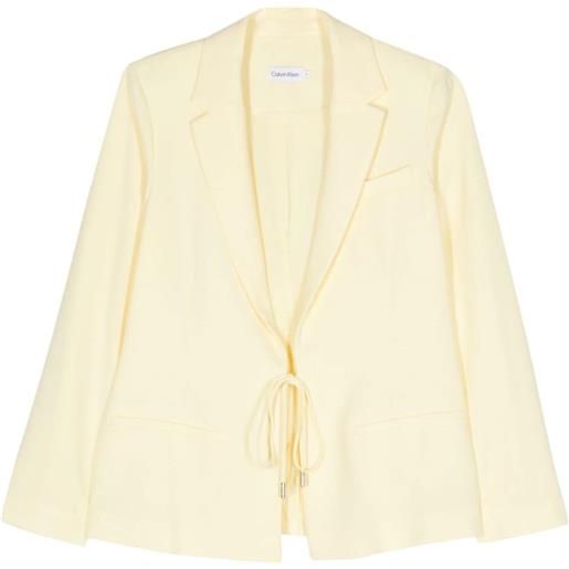 Calvin Klein blazer con placca logo - giallo