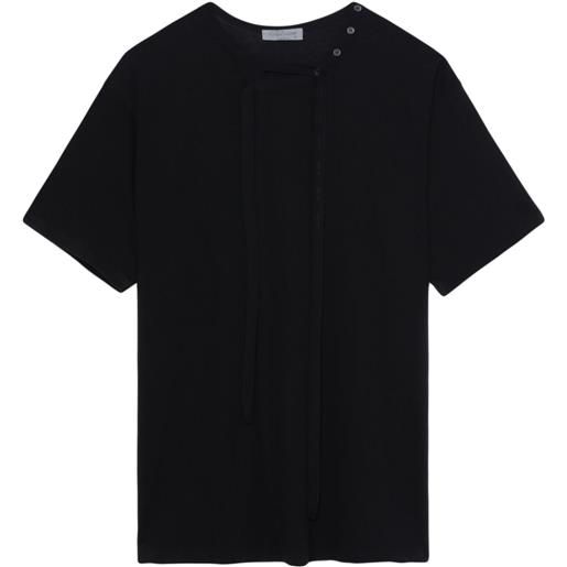 Yohji Yamamoto t-shirt asimmetrica - nero