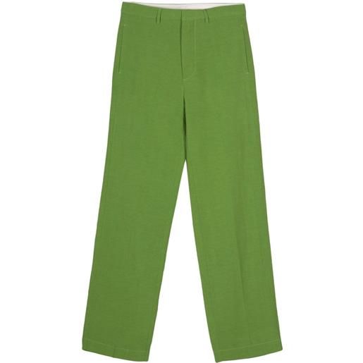 Merci pantaloni dritti con pieghe - verde