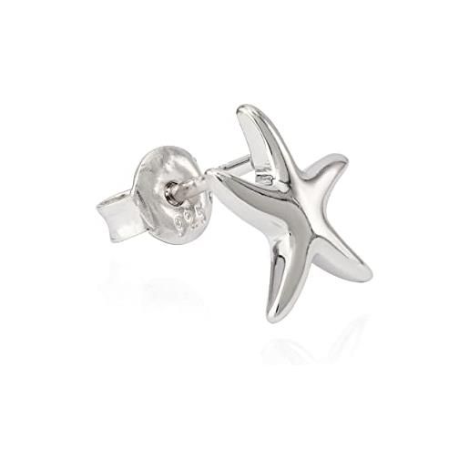 NKlaus orecchini a perno singolo stella marina argento 925 10,3mm lucido sea star sealife orecchini 9895