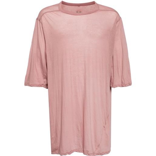 Rick Owens tommy raw-cut cotton t-shirt - rosa