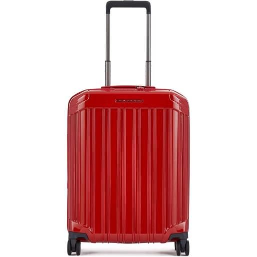 Piquadro pqlight valigia trolley cabina, 4 ruote, 55 cm, tsa, rosso