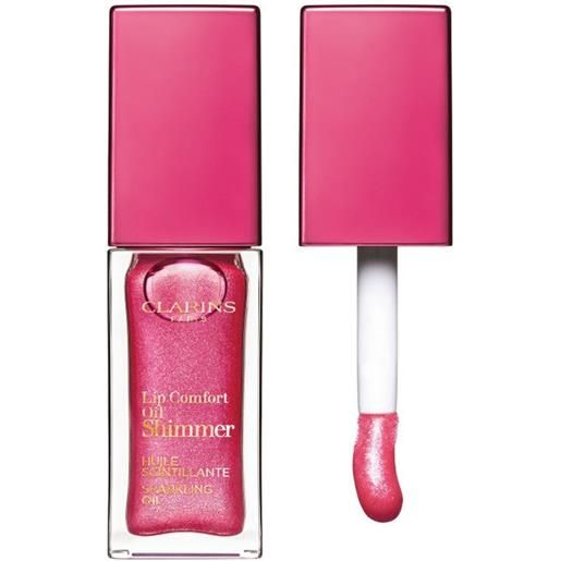 Clarins lip comfort oil shimmer gloss 04 pink lady