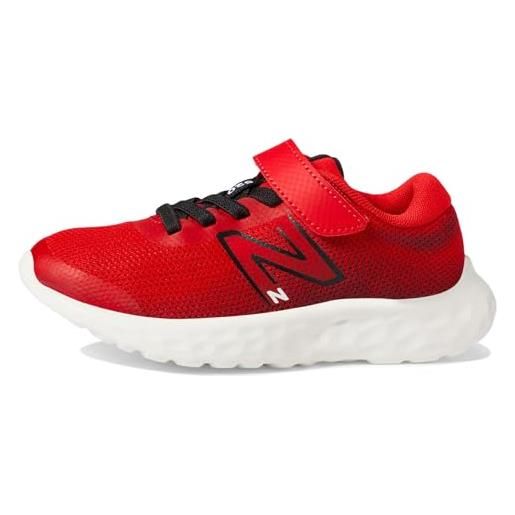 New Balance 520v8 bungee lace, scarpe da ginnastica, rosso, 33 eu