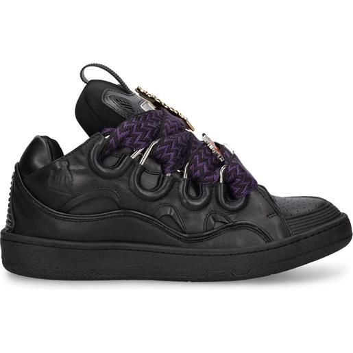 LANVIN sneakers curb leather and pins