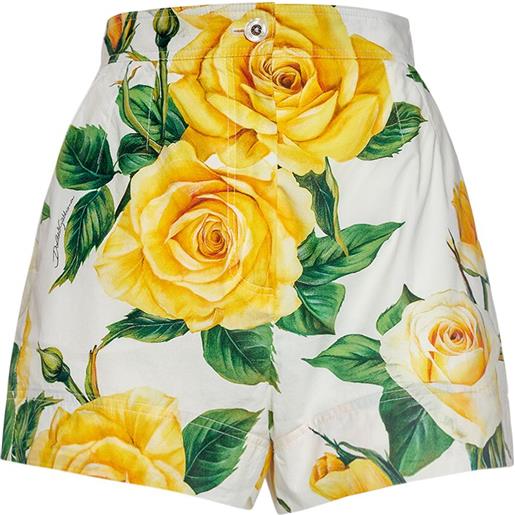 DOLCE & GABBANA shorts in popeline di cotone stampato