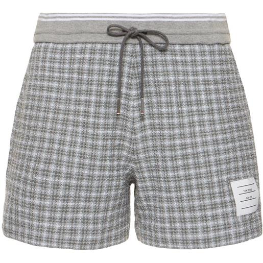 THOM BROWNE shorts in tweed di cotone con coulisse