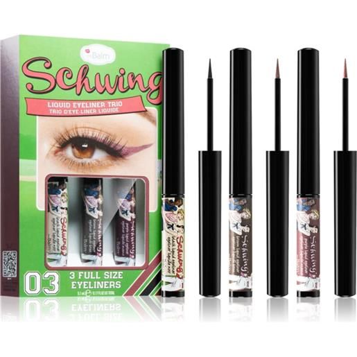 theBalm schwing® liquid eyeliner trio 3x1,7 ml