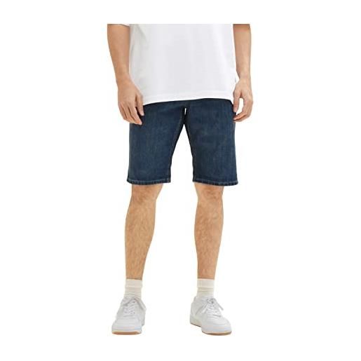 TOM TAILOR bermuda jeans shorts, uomo, blu (mid stone wash denim 10281), 34