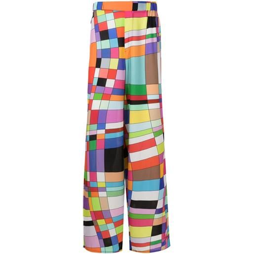 Amir Slama pantaloni dritti con stampa - multicolore