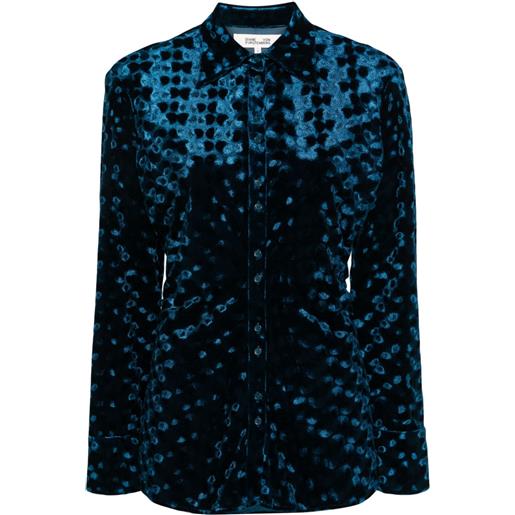 DVF Diane von Furstenberg camicia soluck - blu