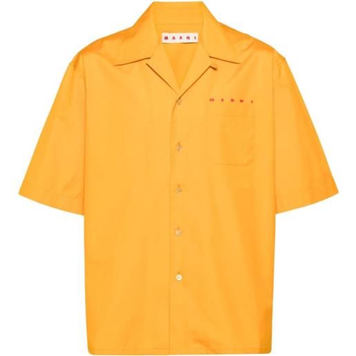 Marni camicia con stampa - arancione