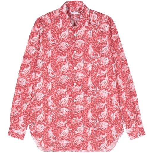 Kiton camicia con stampa paisley - rosso