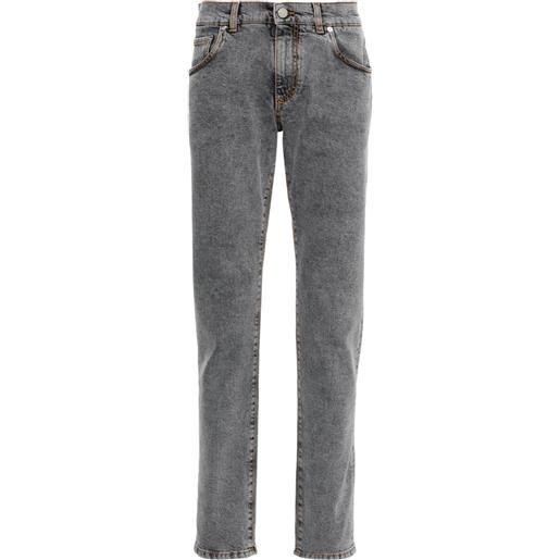 ETRO jeans affusolati con lavaggio acido - grigio