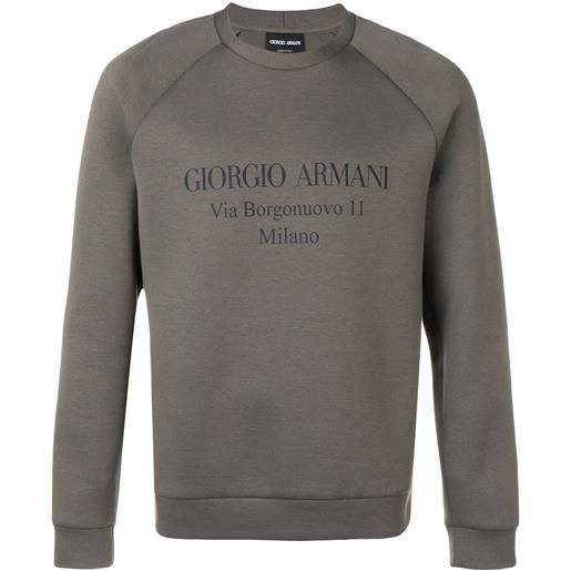 Giorgio Armani felpa con stampa - grigio