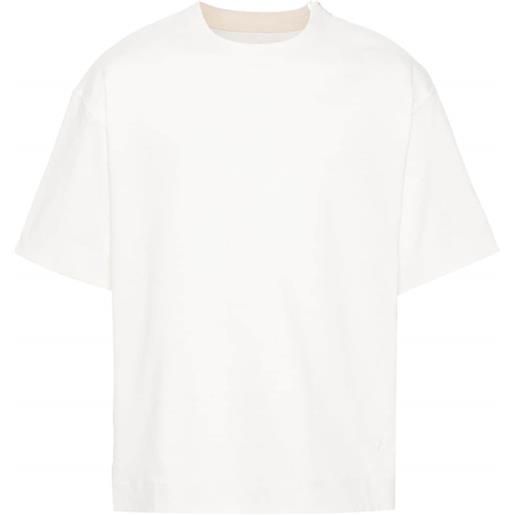 Jil Sander t-shirt con maniche a spalla bassa - bianco